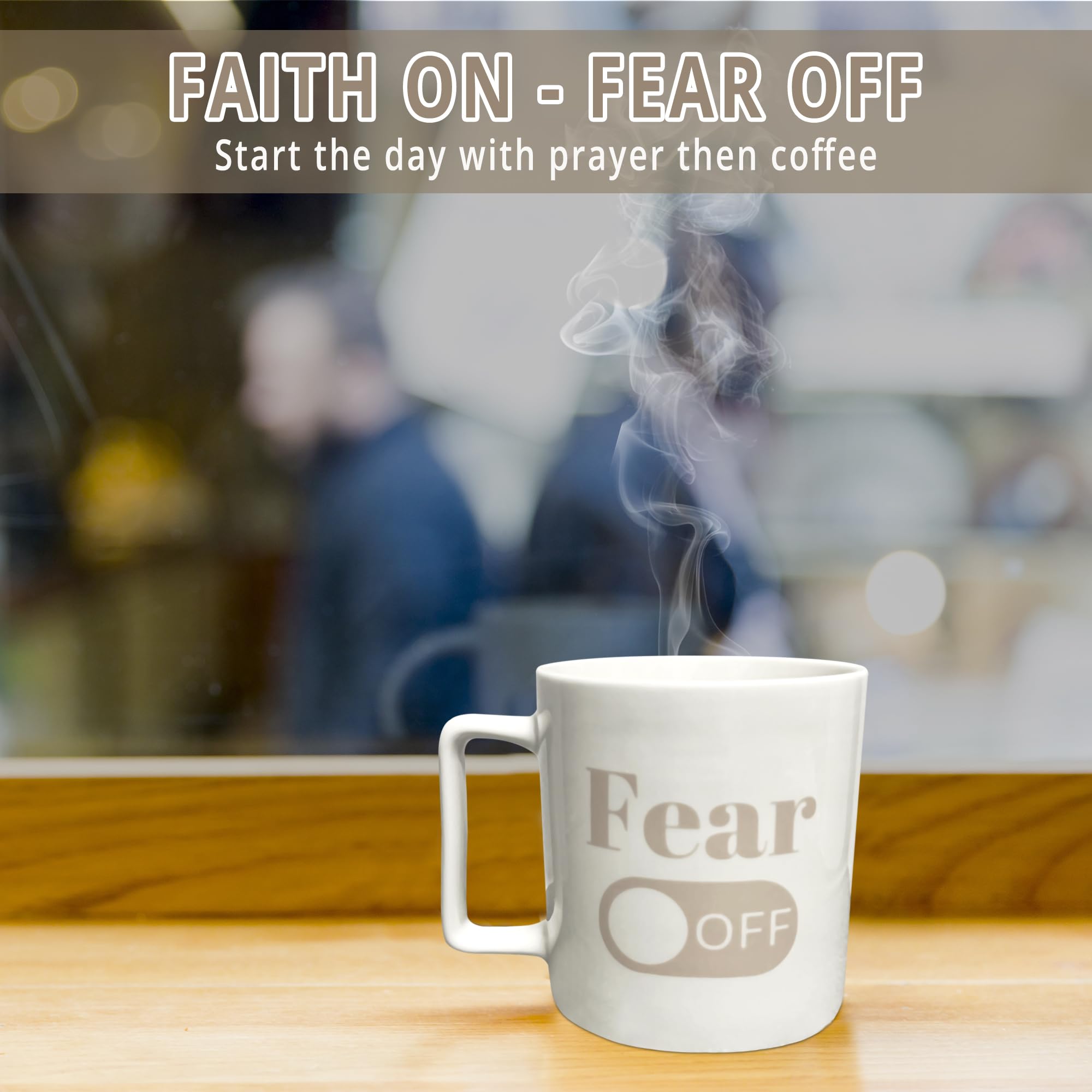 PRAY THEN COFFEE 22 oz Oversized Coffee Mug With Mark 11:24 Bible Verse - Extra Large Coffee Mug Perfect for Gifts - Great for Tea, Cappuccino, Latte, and Macchiato