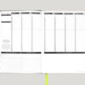 Passion Planner Weekly 2023 Annual Monday Goal-Oriented Weekly Agenda, Appointment Calendar, Reflection Journal Hardcover (Medium 6.9 x 9.8 in) (Rabbit Moonlight Rose Gold)