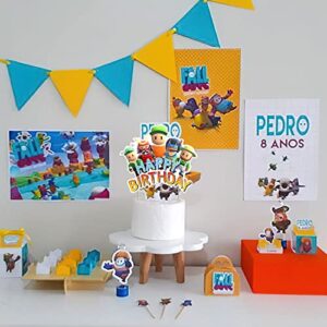 Stumble Guys Birthday Party Supplies, Stumble Guys Party Decorations,Stumble Guys Party Theme Includes Balloons,Banner,Cake Toppers for Kids Birthday Theme Party Decorations