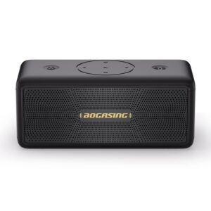 bogasing bluetooth speakers, m5 portable wireless speaker with 40w loud stereo sound & punchy bass, 30h playtime, ipx7 waterproof, bluetooth 5.3, eq, tws, tf-card, aux, usb, for outdoor home shower
