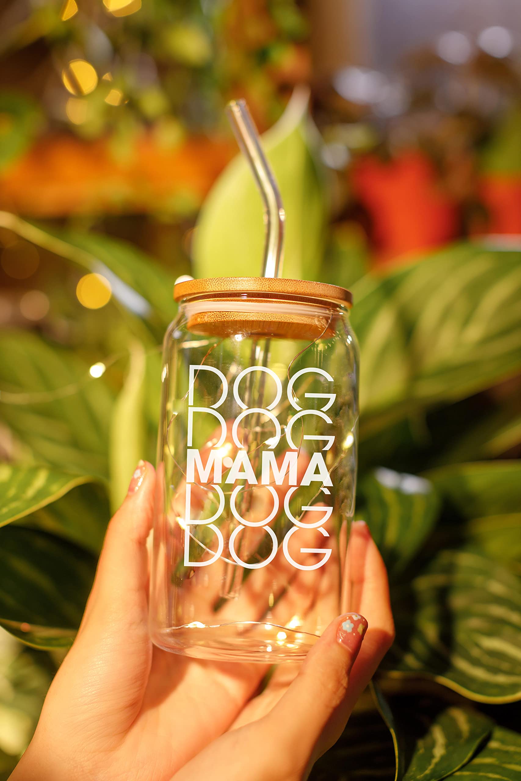 NewEleven Mothers Day Gifts For Dog Lovers, Dog Owners, Dog Mama, Dog Mom, Fur Mama - Dog Mom Gifts For Women - Cute Funny Gifts For Women, Best Friend, Girlfriend - 16 Oz Coffee Glass