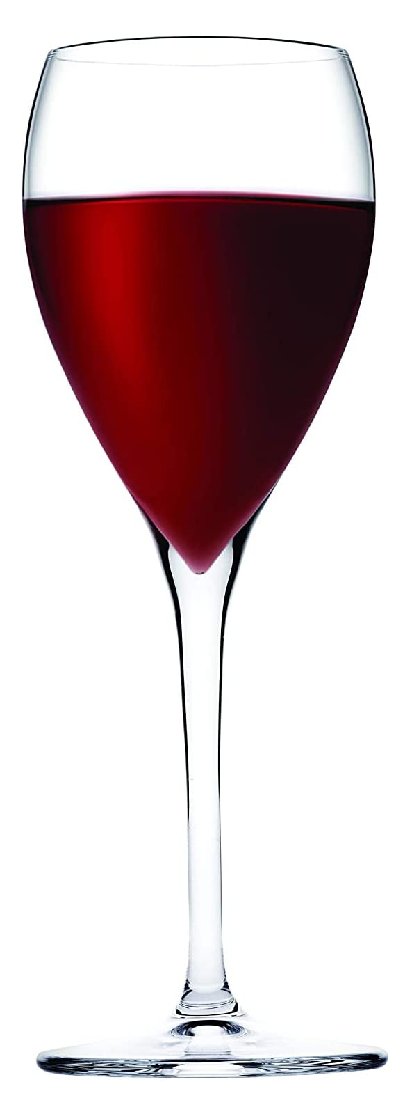 Biandeco Long Stem Wine Glasses Set of 6, 15.38 oz Premium Tempered Thin Rim Glasses for Drinking Red/White Wine, Crystal Clear Lead-Free Sturdy Glass - Made in Europe