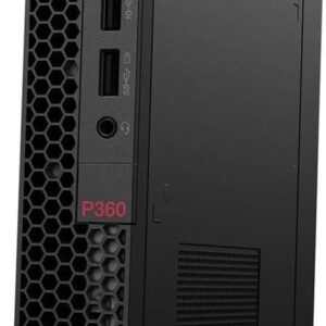 Lenovo ThinkStation P360 Tiny Business Mini Desktop (Intel i7-12700T 12-Core, 16GB RAM, 512GB PCIe SSD, T400 4GB, RJ-45, Display Port, SD Card, Black, Win 10 Pro) with KYB, Mouse, & Hub