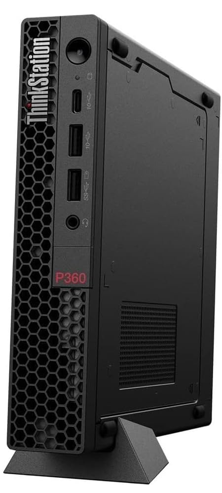 Lenovo ThinkStation P360 Tiny Business Mini Desktop (Intel i7-12700T 12-Core, 16GB RAM, 512GB PCIe SSD, T400 4GB, RJ-45, Display Port, SD Card, Black, Win 10 Pro) with KYB, Mouse, & Hub