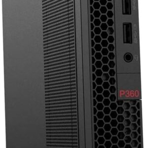 Lenovo ThinkStation P360 Tiny Business Mini Desktop (Intel i7-12700T 12-Core, 16GB RAM, 512GB PCIe SSD, T400 4GB, RJ-45, Display Port, SD Card, Black, Win 10 Pro) with KYB, Mouse, & Hub