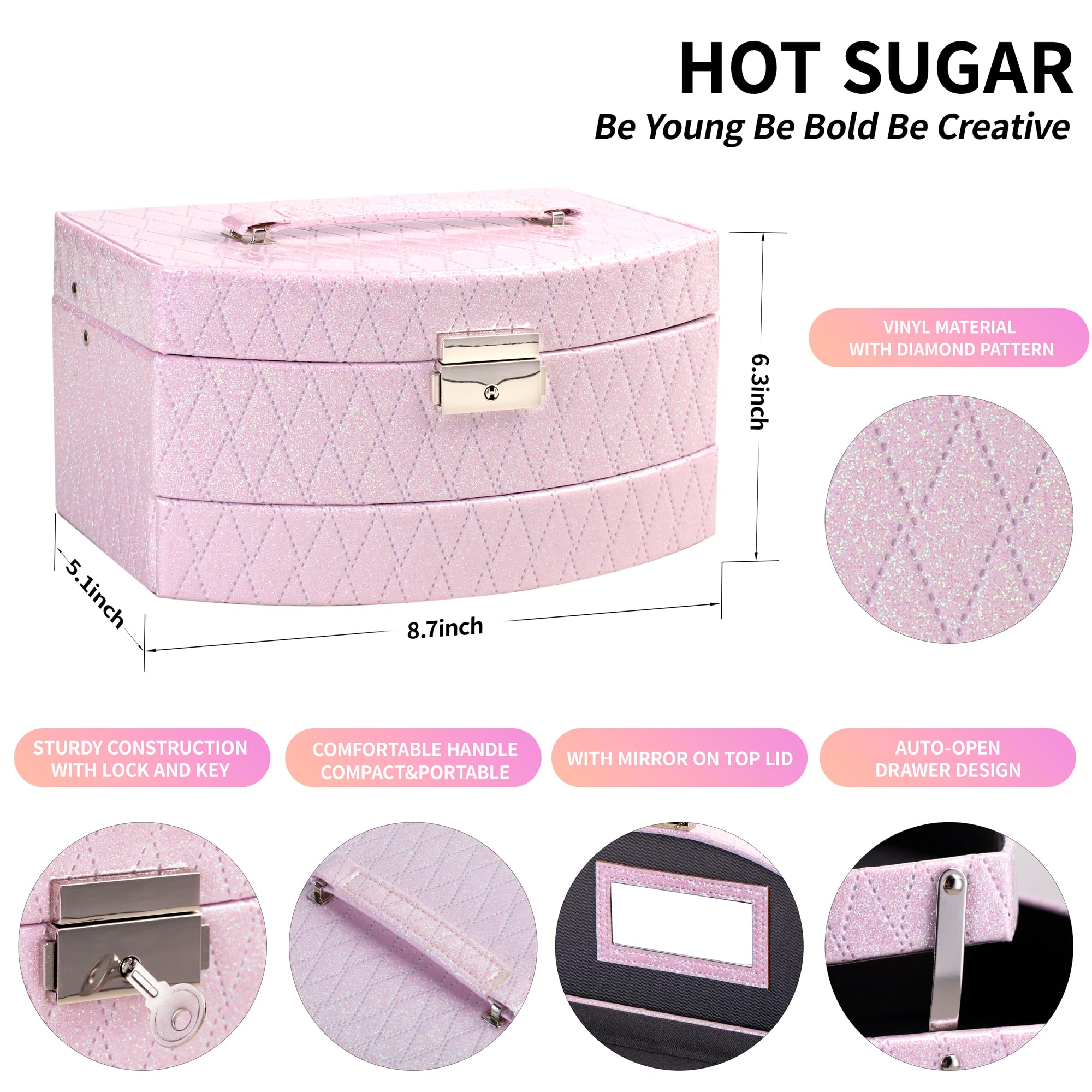 Hot Sugar Girls Makeup Kit for Birthday Gift, All in One Beginner Makeup Kit for Women Full Kit, Christmas Makeup Set for Teens 10 12 13 16 Includes Real Cosmetics and Makeup Tools (PINK)