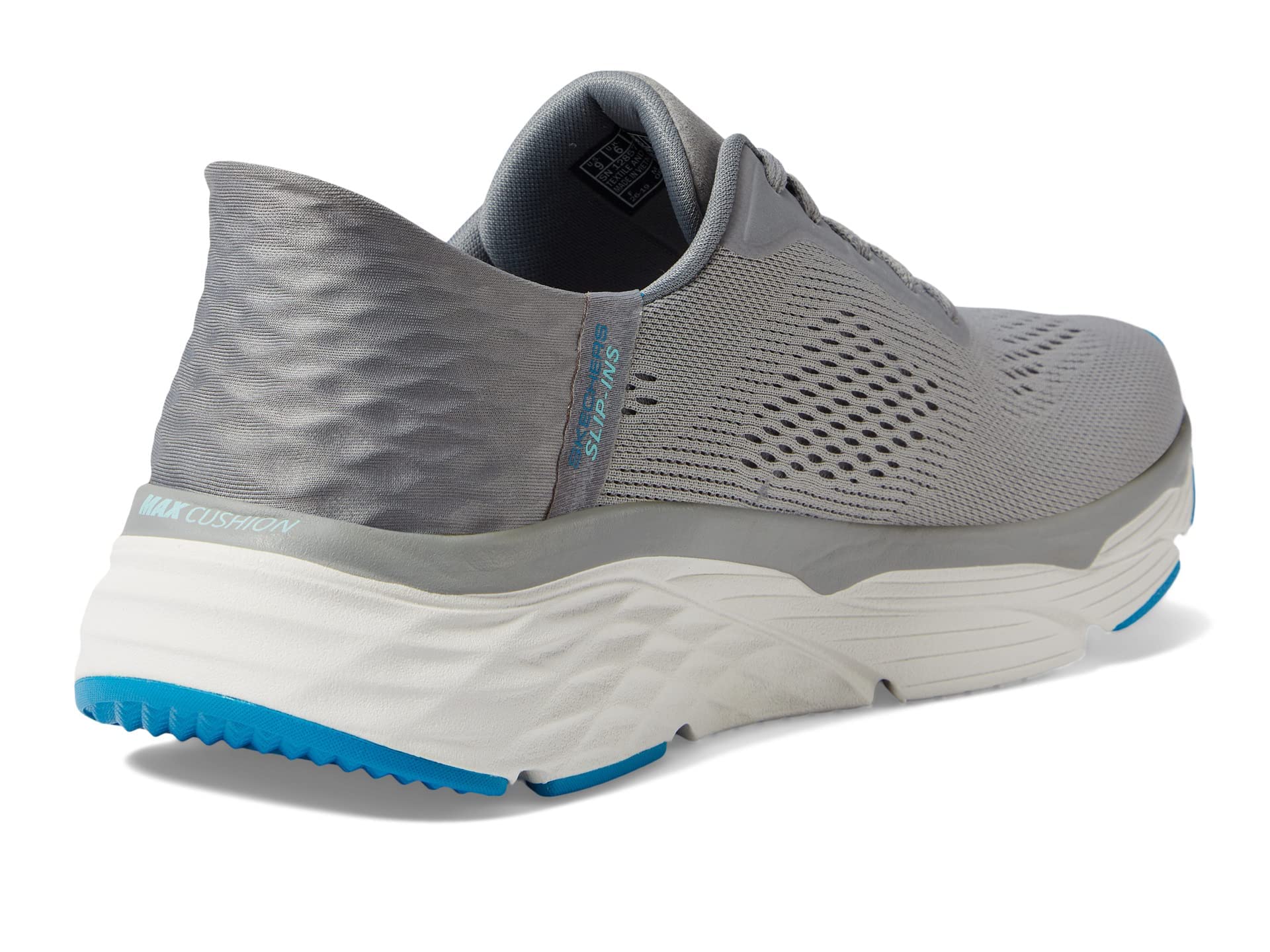 Skechers Women's Hands Free Slip-Ins Max Cushioning Elite-Mystic Passion Sneaker, Charcoal/Teal, 8