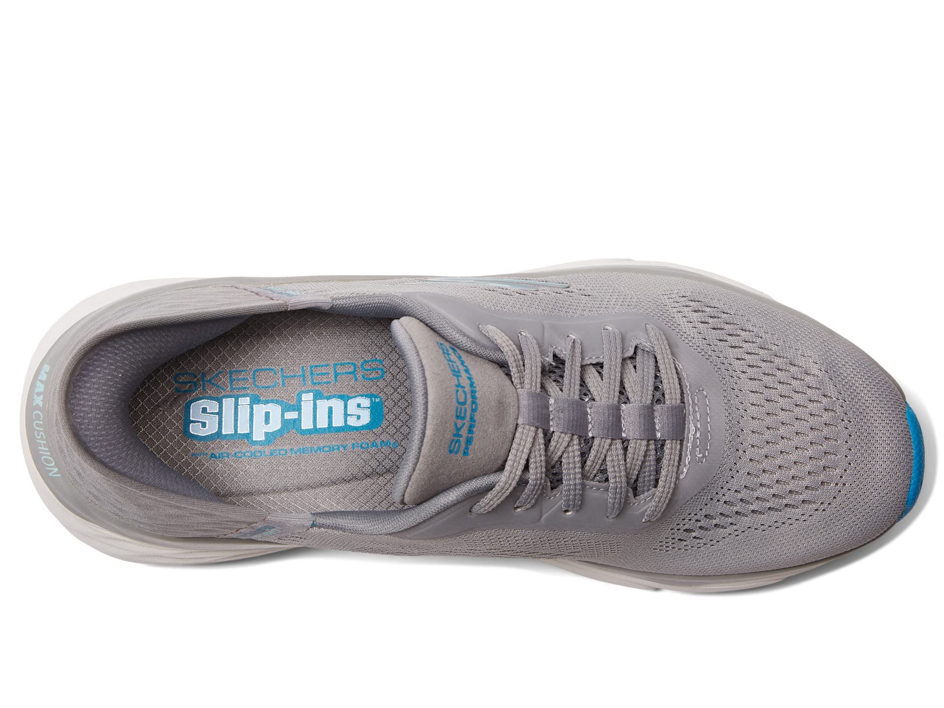 Skechers Women's Hands Free Slip-Ins Max Cushioning Elite-Mystic Passion Sneaker, Charcoal/Teal, 8