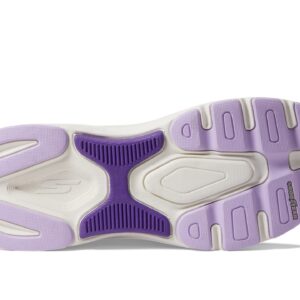 Skechers Women's Max Cushioning Arch Fit Fluidity Hands Free Slip-Ins Sneaker, Black/Purple, 8.5
