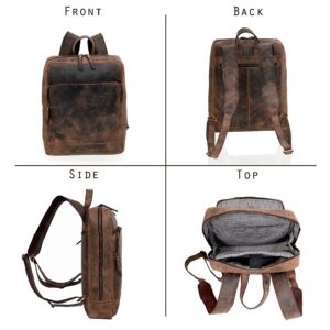 Vintage Couture Premium Leather Laptop Backpack for Men and Women - Stylish, Durable, and Versatile Business & Travel Bag