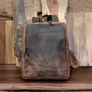 Vintage Couture Premium Leather Laptop Backpack for Men and Women - Stylish, Durable, and Versatile Business & Travel Bag