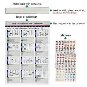V-ZIYAZA 2024 Calendar Magnetic Fridge Calendar 2023-2024 Monthly Planner 2 years & 24 months Long service life make your family office classroom or dormitory lively 8.25X11.5 inch