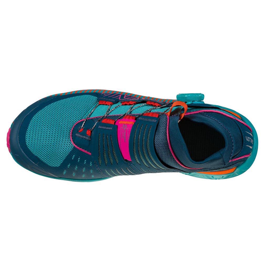 La Sportiva Cyklon Mountain Running Shoe - Women's Storm Blue/Cherry Tomato 39.5