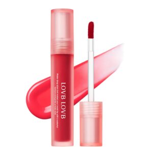 lovb lovb water drop stain tint 0.13 oz. | liquid lip stain tint | moisturizing lip tint | lip makeup | lightweight, longwear | hydrated lips (04 pink drop)