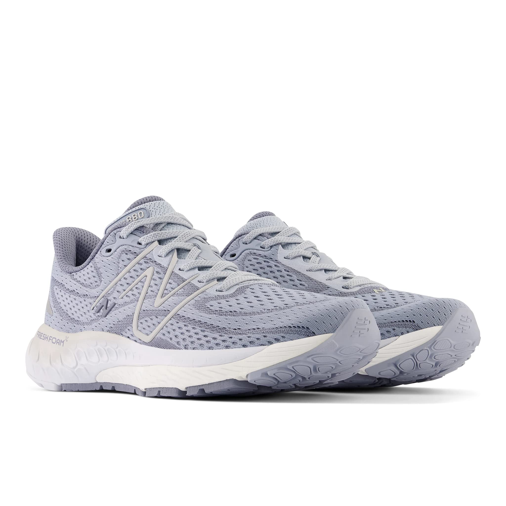 New Balance Women's W880G13 Running Shoe, Light Arctic Grey/Arctic Grey/Light Silver Metallic, 8.5 Wide