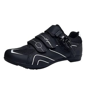 aoiroe cycling mountain bike breathable and non-slip fiber shoes carbon shoes road women's shoes womens shoes (silver, 8.5)