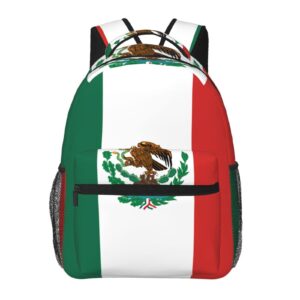 qurdtt mexico flag backpack patriotic mexican backpack casual travel laptop daypack for men women