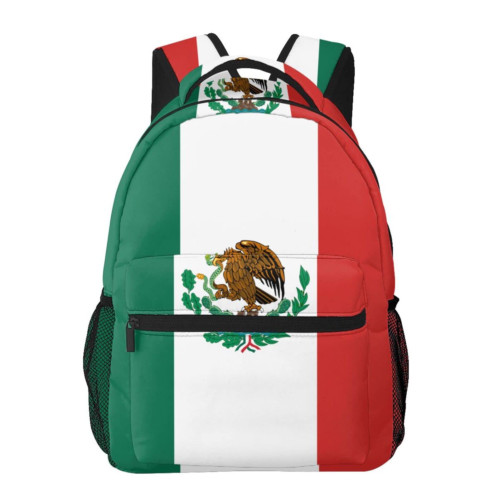 Qurdtt Mexico Flag Backpack Patriotic Mexican Backpack Casual Travel Laptop Daypack for Men Women