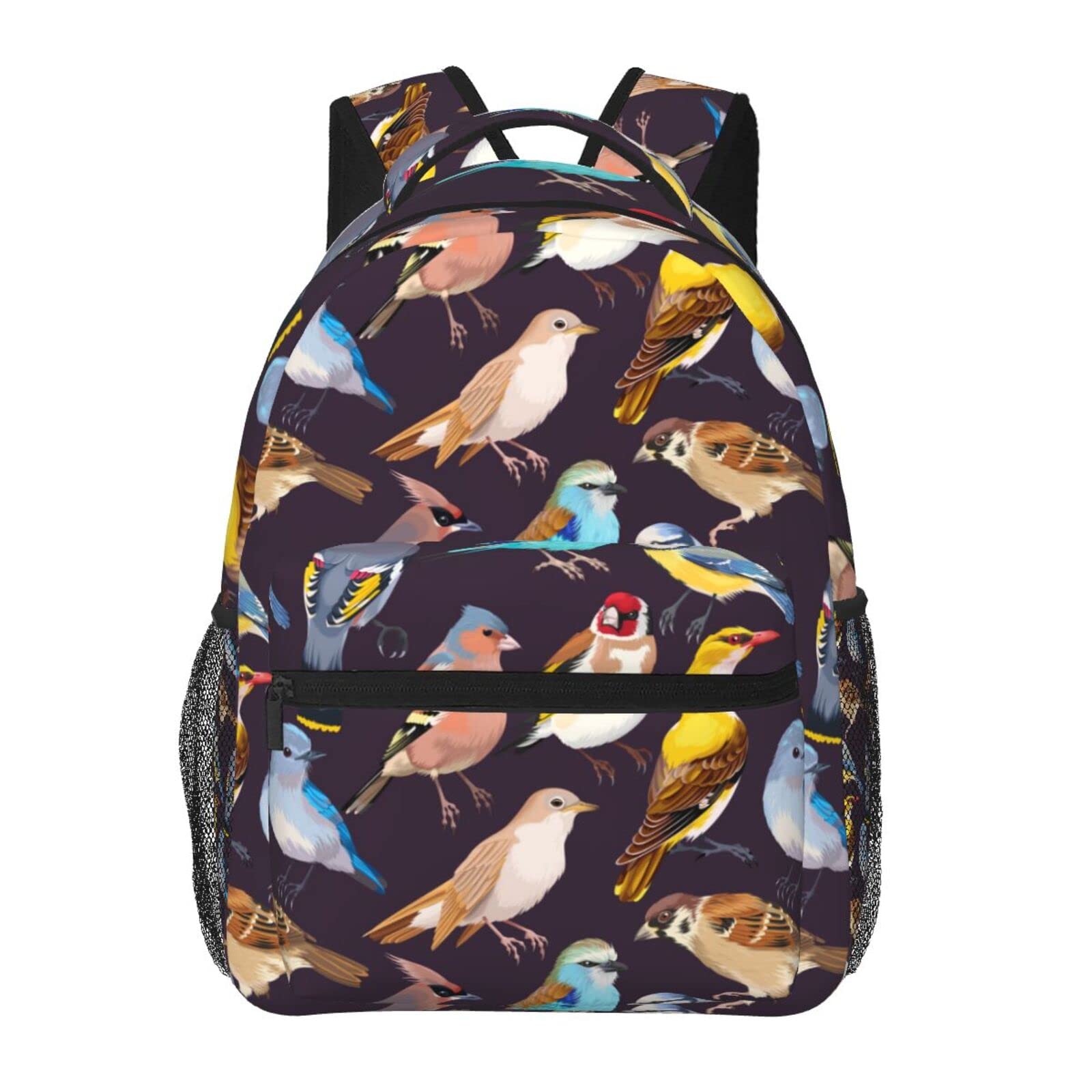 Qurdtt Funny Bird Pattern Backpack Big Capacity Backpack Lightweight Casual Travel Laptop Daypack for Men Women