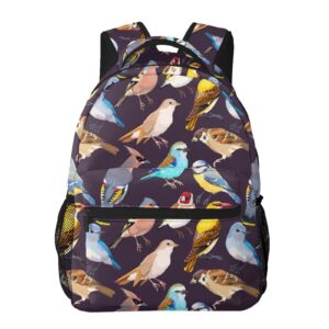 Qurdtt Funny Bird Pattern Backpack Big Capacity Backpack Lightweight Casual Travel Laptop Daypack for Men Women