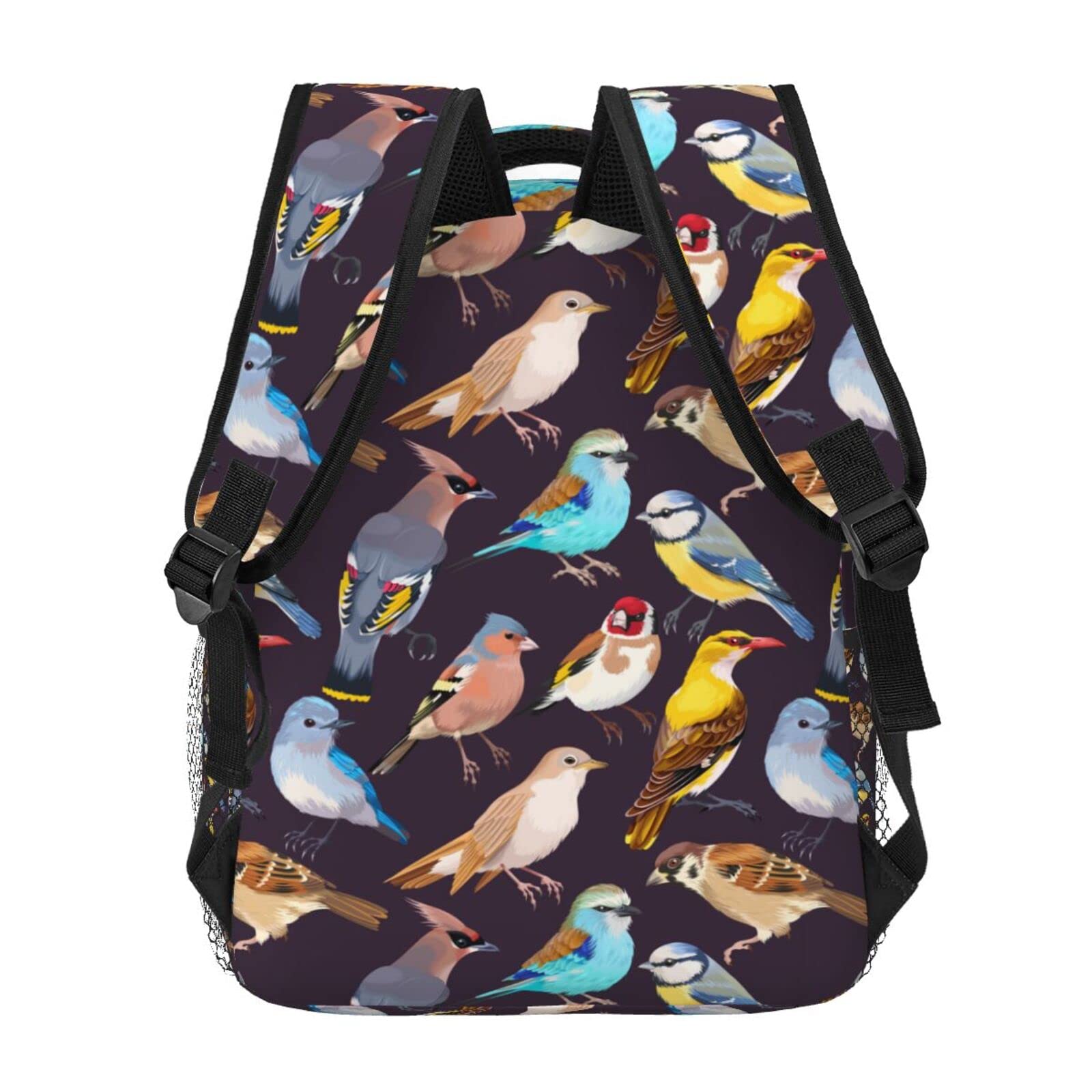 Qurdtt Funny Bird Pattern Backpack Big Capacity Backpack Lightweight Casual Travel Laptop Daypack for Men Women