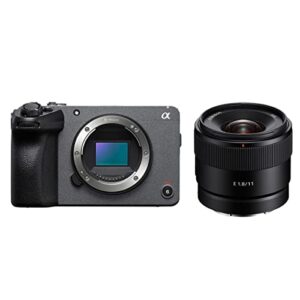 sony fx30 super 35 cinema line camera with e 11mm f/1.8 lens