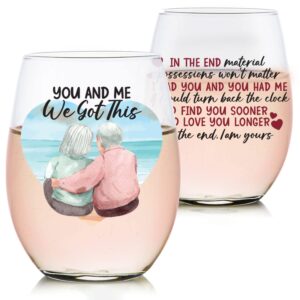 toasted tales - you and me we got this wine glass | womens day gifts for wife | cute and romantic drinking things collection | gifts for couples | romantic gift for husband | gift for boyfriend(15 oz)