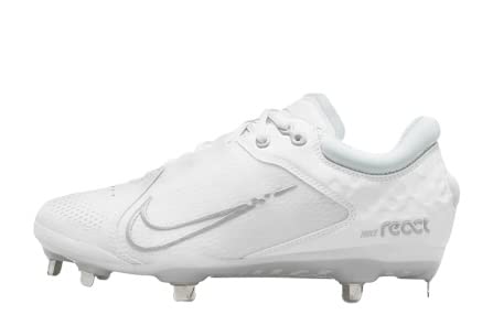 Nike Hyperdiamond 4 Pro Women's Softball Cleat SZ 8 White/Grey