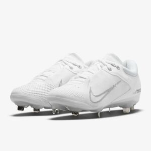 Nike Hyperdiamond 4 Pro Women's Softball Cleat SZ 8 White/Grey