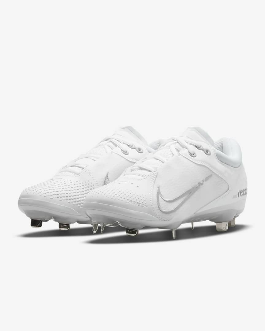 Nike Hyperdiamond 4 Pro Women's Softball Cleat SZ 8 White/Grey