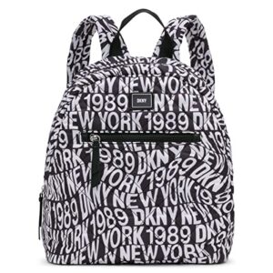 dkny women's classic lyla backpack, black multi, large