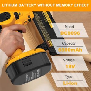 ANTRobut 2 Pack 6500mAh 18V Lithium Battery DC9096 Replacement for Dewalt 18V Battery XRP DC9099 DW9096 DW9098 DW9099 DW9095 Replacement 18 Volt Dewalt Batteries