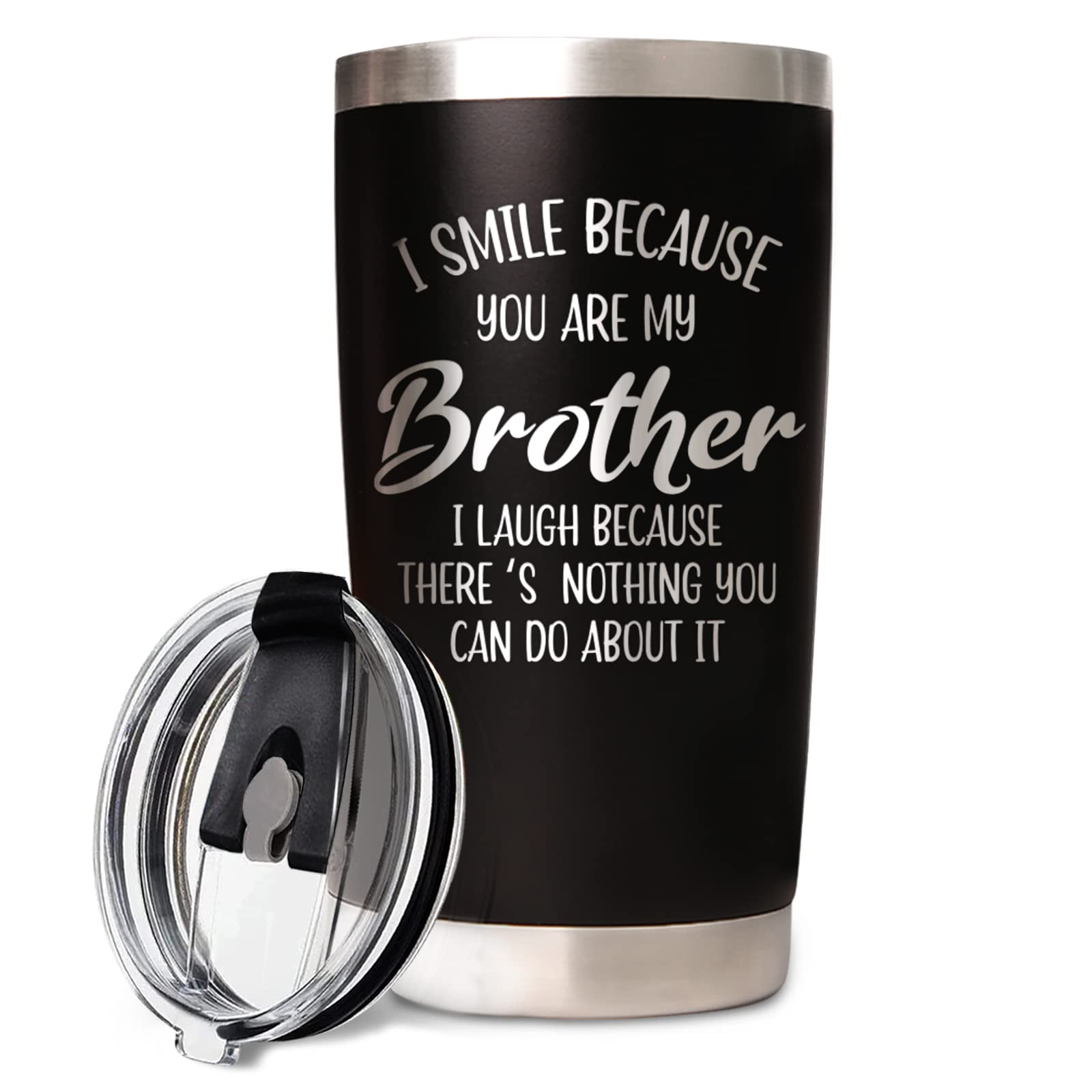 BeneCharm Gifts for Brother - Brother Gifts from Sister - Christmas Birthday Fathers Day Gift for Brother - Brother Tumbler Coffee Cup