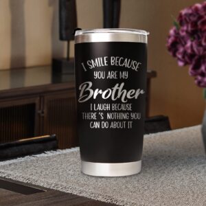 BeneCharm Gifts for Brother - Brother Gifts from Sister - Christmas Birthday Fathers Day Gift for Brother - Brother Tumbler Coffee Cup