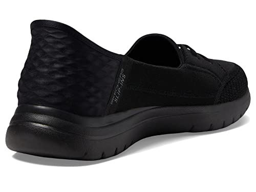 Skechers Women's Boat Shoe, Black/Black, 8