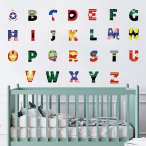 alphabets stickers abc letters wall stickers kids wall decal peel and stick for baby boys girls bedroom nursery playroom daycare kids room wall decor
