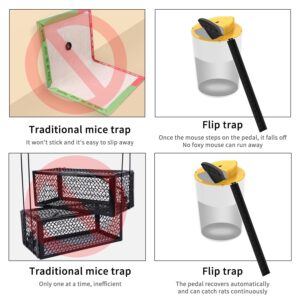 Humane No Kill Mouse Traps Bucket, Enlarged No Kill Rat Traps, Reusable Catch and Release Mice Traps, Pet and Children Friendly Mouse Traps