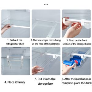 KAYKAI Hanging Soda Can Organizer for Refrigerator,Pop Can Dispenser Drink Holder for Refrigerator,Soda Can Dispenser Beverage Holder for Refrigerator Space Save