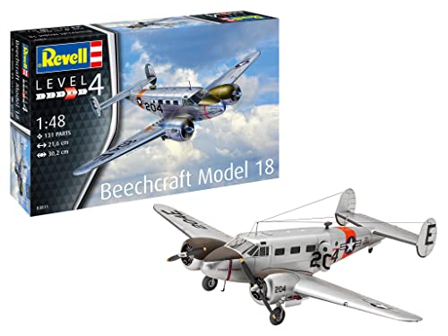 Revell 03811 Beechcraft Model 18 1:48 Scale Unbuilt/Unpainted Plastic Model Kit