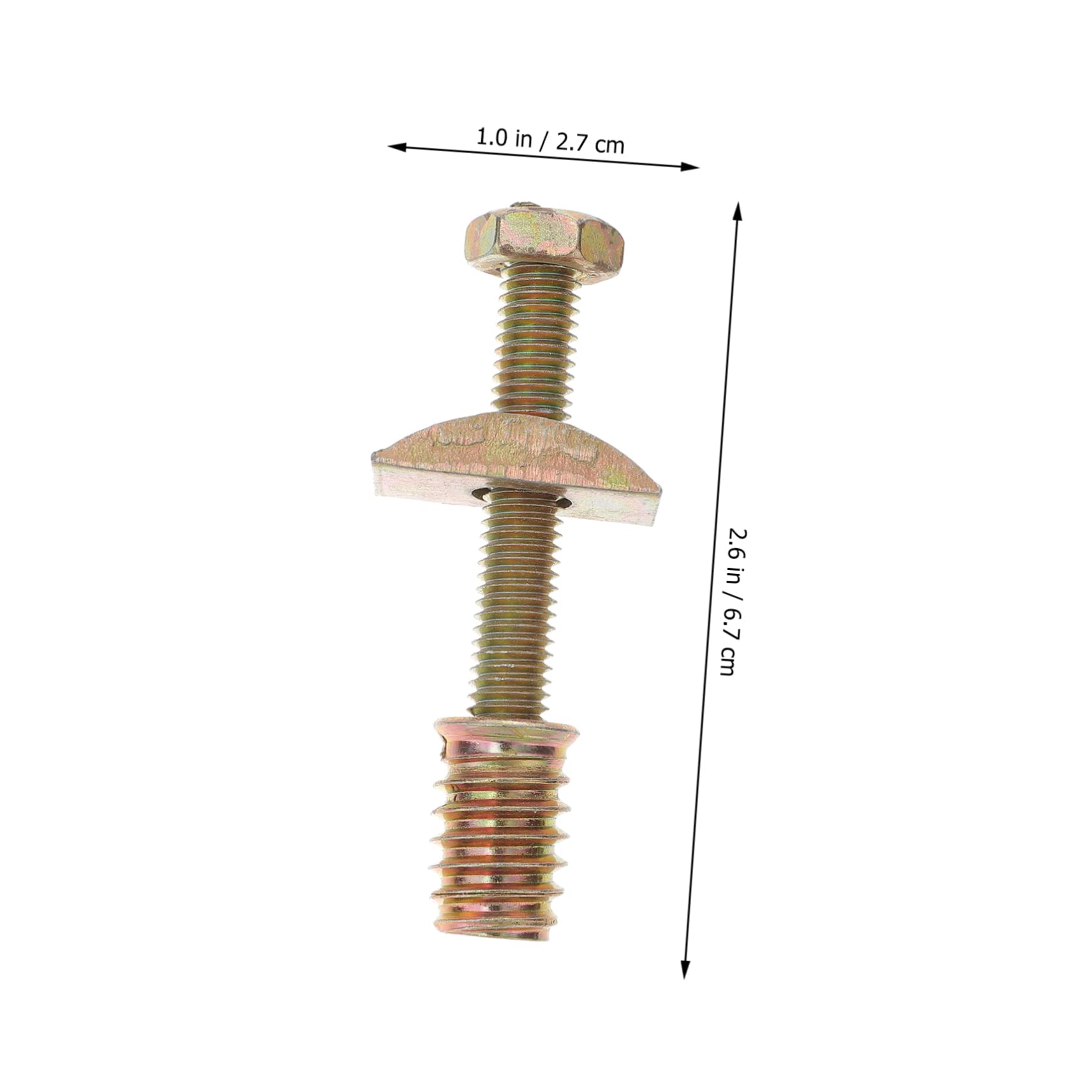 CORHAD Bed Frame Connector Kit 24 Sets Bed Board Connector Nut Iron 4 in 1 M8 Threaded Pin Bolt Kit