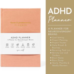 ADHD Planner for Adults: Focus and Productivity Planner - A planner for Neurodivergent Brains - Organization, Goal-Setting, and Time Management - Gift for Men and Women with ADHD