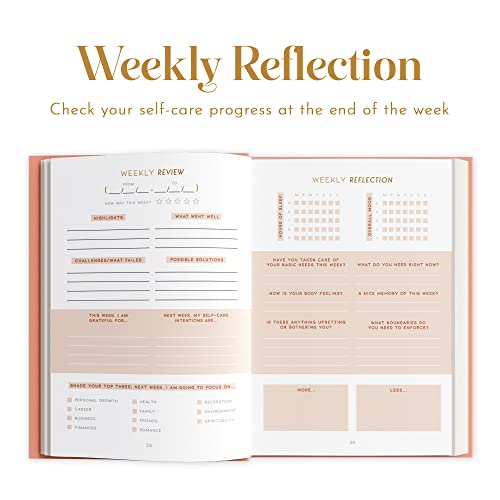 Self Care Planner by epic self - Undated Wellness Planner, 48 Weeks - Self-Love, and Habit Tracker for Women - Prioritize Your Well-being in 2023 - Daily & Weekly Reflection Pages