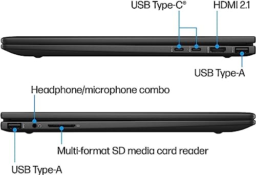 HP Envy x360 Convertible 2-in-1 Media Laptop, 15.6" Full HD Touchscreen, 6-Core AMD Ryzen 5 7530U, 32GB RAM, 1TB SSD, Backlit Keyboard, Windows 11, HDMI, USB-C, Black,