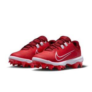 Nike Women's Hyperdiamond 4 Pro Molded Softball Cleats Red | White Size 9.5 Medium