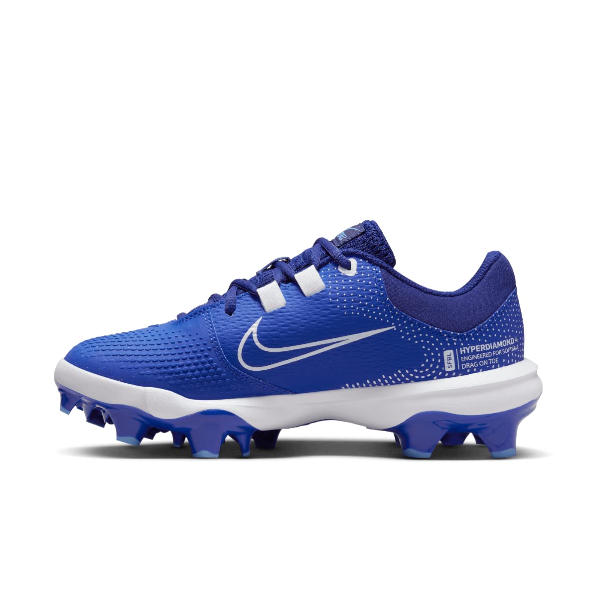 Nike Women's Hyperdiamond 4 Pro Molded Softball Cleats Royal | White Size 8 Medium