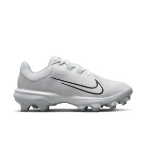 nike women's hyperdiamond 4 pro molded softball cleats white | black size 5 medium