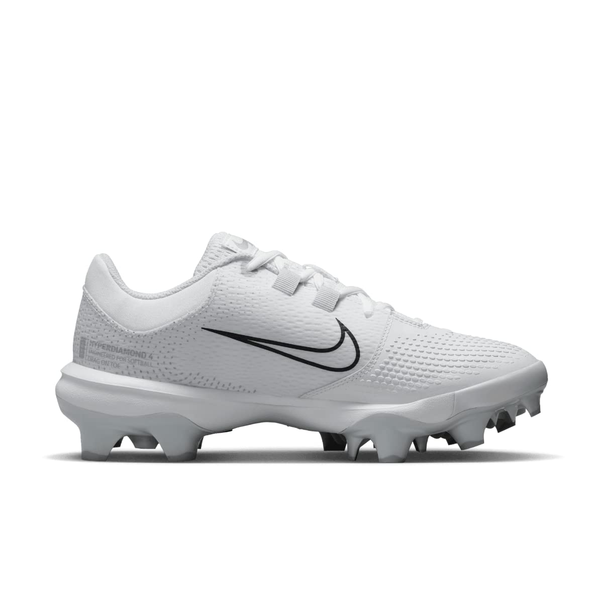 Nike Women's Hyperdiamond 4 Pro Molded Softball Cleats White | Black Size 5 Medium