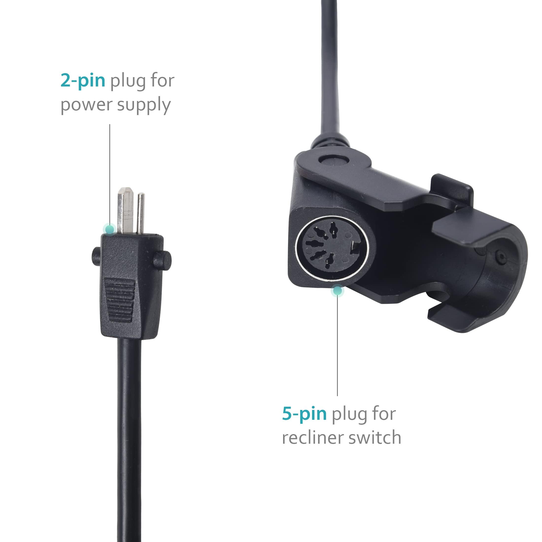 Okin Refined-R Model JLDQ-18 & JLDQ.18.134.329D01 Power Recliner Motor, Electric Lift Chair Reclining Couch Sofa Actuator Replacement Part for JLDQ.18.134.329D