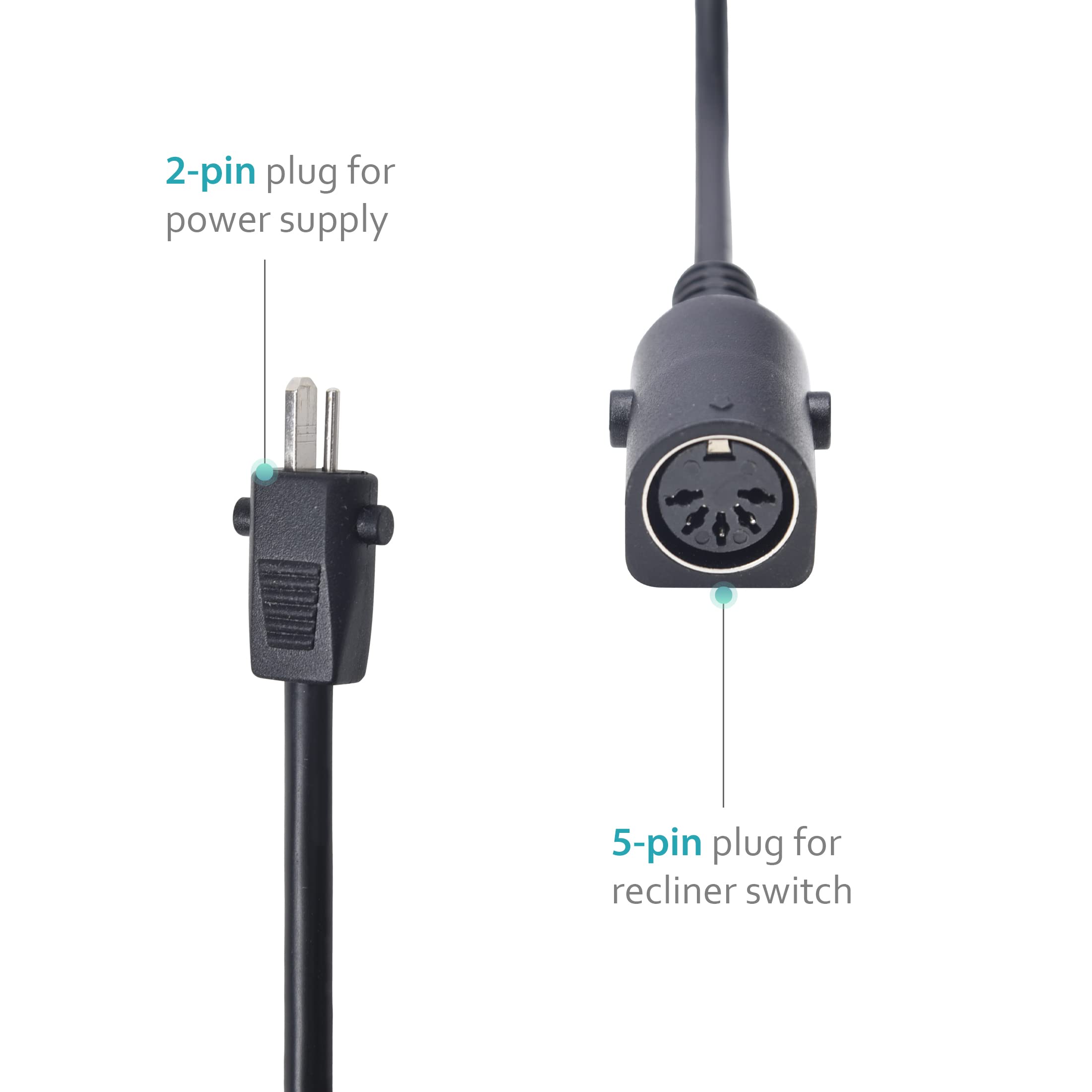 Okin Refined-R Model JLDQ-18 & JLDQ.18.133.226D02 Power Recliner Motor, Electric Lift Chair Reclining Couch Sofa Actuator Replacement Part for JLDQ.18.133.226D