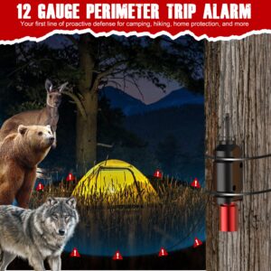 REMFLY Perimeter Trip Alarm, 12 Gauge Camping Trip Wire Alarm Device, Early Warning Security System for Camping and Property Safety（ Version2）